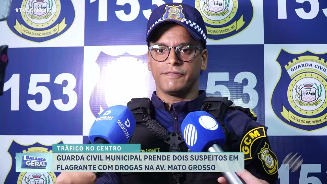 GCM prende dois por tráfico no Centro de Lucas do Rio Verde durante ronda ostensiva