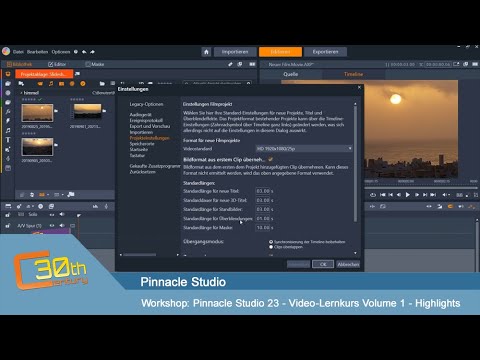 Highlights - Videoschnitt mit Pinnacle Studio 23 Lernkurs Volume 1