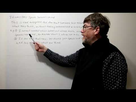 Tutor Nick P Idioms (84) Speak Someone's Mind