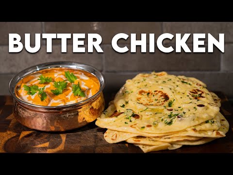 Restaurant Style Butter Chicken With Homemade Garlic Naan