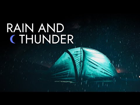 Rain on Tent with Thunder Sounds | Tinitus Rain, Rain and Thunder Sounds for Studying, Stress Relief