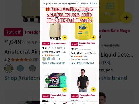 🎁 Amazon Great Freedom Sale 2026 Live! Best Deals, Mobile Offers & HDFC Bank Discounts