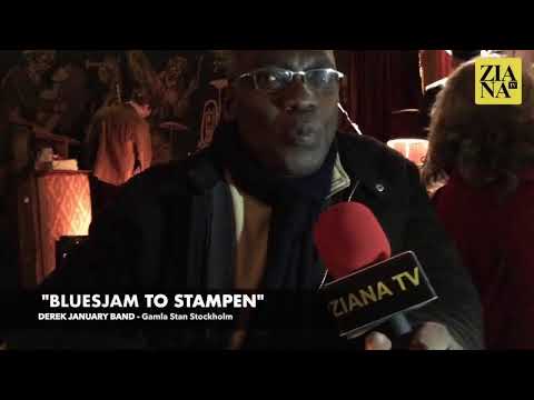 100% MUZIK. Bluesjam to Stampen - Dereck January Band, Gamla Stan Stockholm