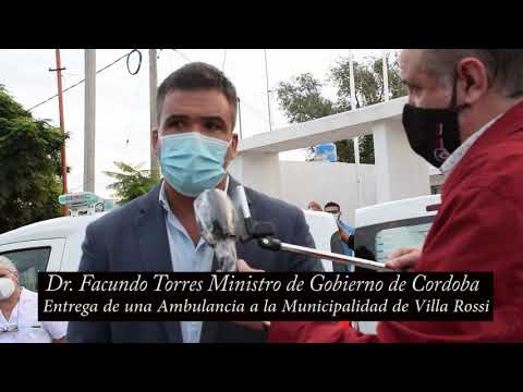 En la entrega de una ambulancia a Villa Rossi entrevistamos al ministro de Gobierno Facundo Torres