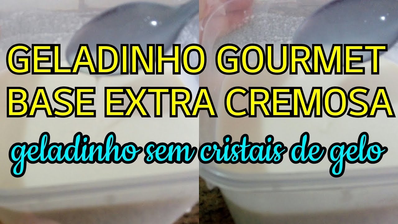 GELADINHO GOURMET BASE EXTRA CREMOSA PARA GELADINHO SEM CRISTAIS DE GELO, SACOLÉ CREMOSO