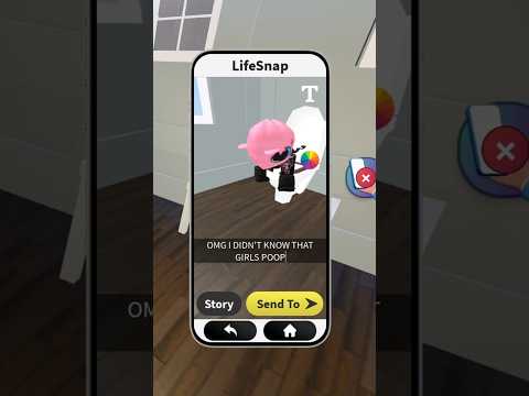 ROBLOX Snapchat trolling 10 👻😂 I did not know that girls poop 🤣💩 #shorts #roblox