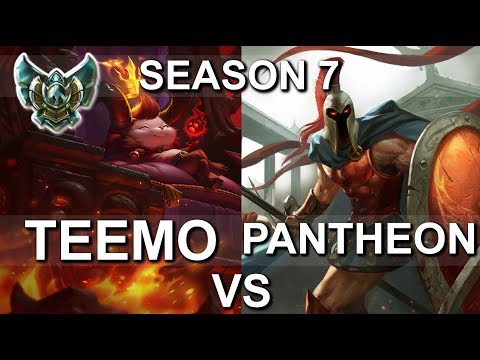Teemo vs Pantheon - Season 7 Ranked Gameplay - League Of Legends