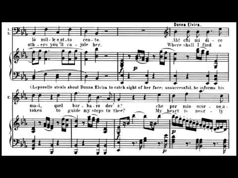 Ah! chi mi dice mai (Don Giovanni - W.A. Mozart) Score Animation