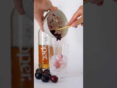 Cherry Vanilla Espresso Tonic Recipe by @propersyrup 💛