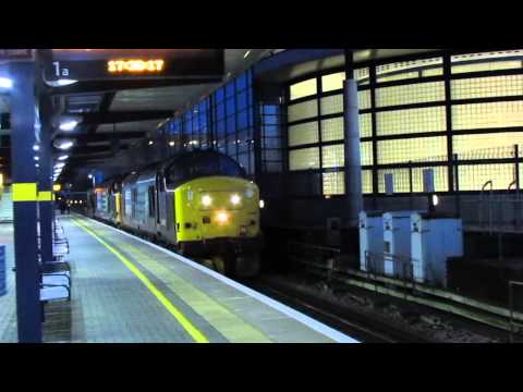 DRS 37's 402 & 688 pass Ashford working 6M95 nuclear flask 13/02/2014