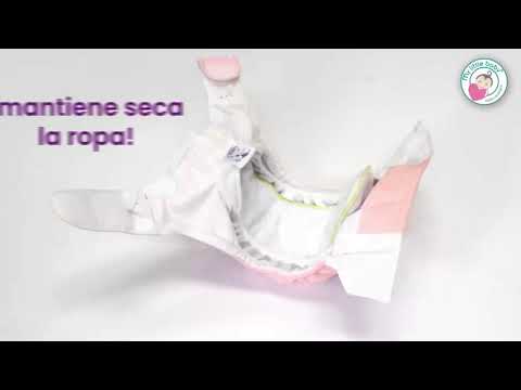 thumbnail video image 2 of Pack 10 pañal ecológico 5G niña + detergente + 3 rollo My Little Baby Unitalla, 2 of 10