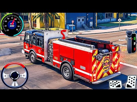 911 Emergency Fire Truck Rescue Driver - Real Helicopter I'm Fireman Simulator 3D - Android GamePlay