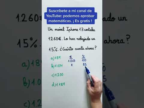 Calcular PORCENTAJES mediante la REGLA de TRES