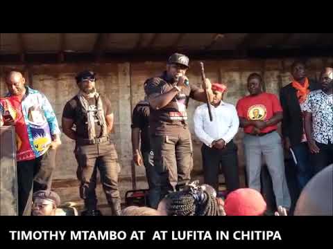 Timothy Mtambo on a whistle stop in Chitipa