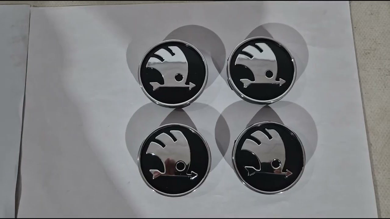 Skoda Ковпачки на диски 60/56мм 9068 (4 шт) Video 1