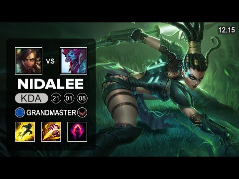 Nidalee vs Trundle Jungle - EUW Challenger - Patch 12.15 Season 12