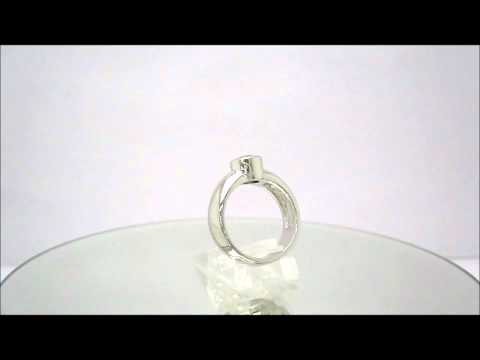 0.75CT FULL BEZEL SET ROUND DIAMOND ENGAGEMENT RING - KNR INC - 535
