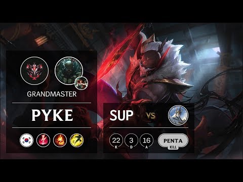 Pyke Support vs Galio - KR Grandmaster Patch 9.10