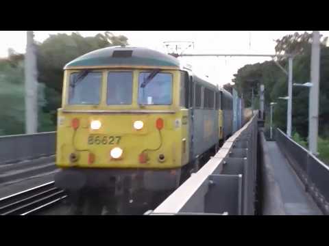 86627/86608 4m11 Coatbridge - Crewe liner, 10th and 12th July 2018