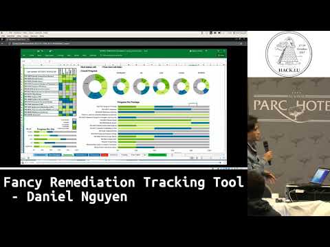 Hack.lu 2017 Lightning Talk: Fancy Remediation Tracking Tool by Daniel Nguyen