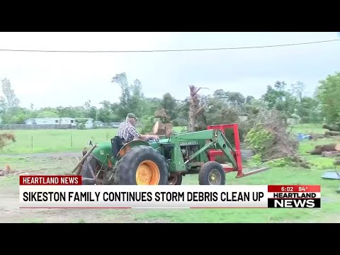 Sikeston family continues storm debris cleanup