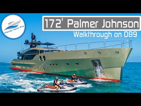 172' Palmer Johnson Superyacht Walkthrough on DB9 - Available for $28.3 Million in South Florida