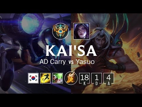 Kai'Sa ADC vs Yasuo - KR Challenger Patch 8.20