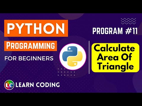 Learn python program to calculate area of a triangle | Learn Coding ...