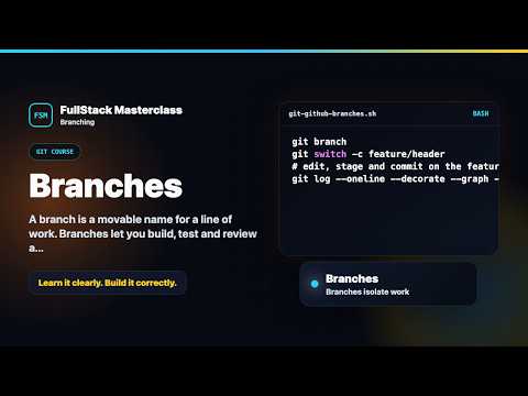 Branches Explained Fullstack Masterclass Git Github Course