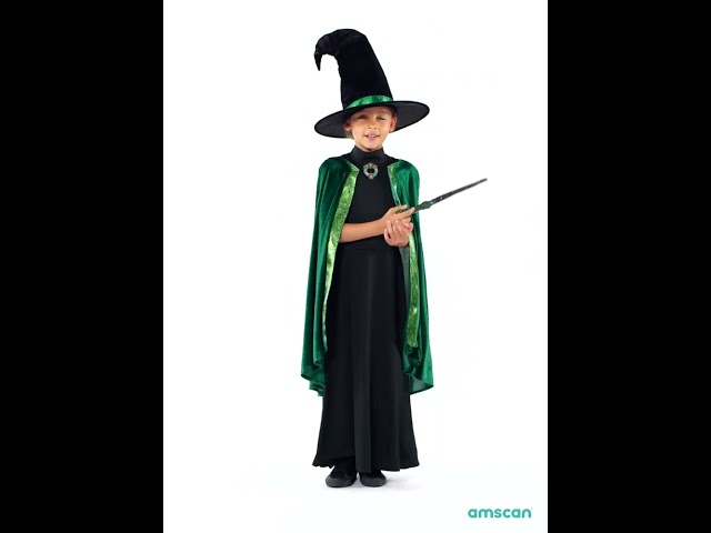 Vídeo relacionado con Rubies Disfraz Profesora McGonagall para niñas, Túnica con sombrero, Licencia Oficial Harry Potter, Minerva, Wizard para Carnaval, Cosplay, Fiestas