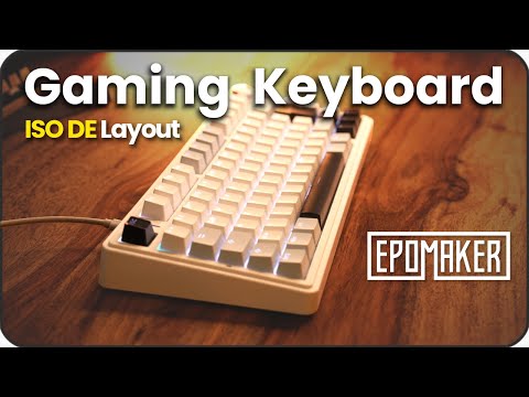 White Gaming Keyboard - AULA F75 Mechanical Custom Keyboard - ISO DE Keycaps PBT | Epomaker