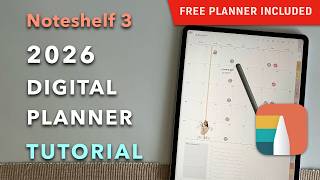2026 Digital Planner Beginner Tutorial on Noteshelf 3 | Samsung Notes Alternative