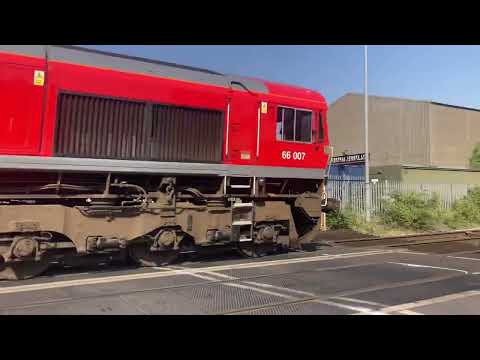 Db cargo class 66 with steel wagons and chemical tankers
