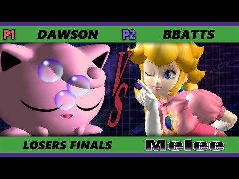 S@X 406 Online Losers Finals - Bbatts (Peach) Vs. Dawson (Jigglypuff) Smash Melee - SSBM