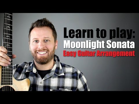 Moonlight Sonata Guitar Tutorial - Easy to Play Arrangement!