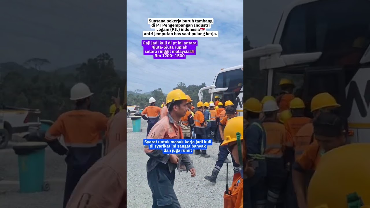Buruh tambang di PT Pengembangan Industri Logam (PIL) indonesa