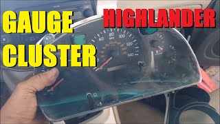Toyota Highlander Speedometer - How to Remove the Gauge Instrument Cluster aka Combination Meter