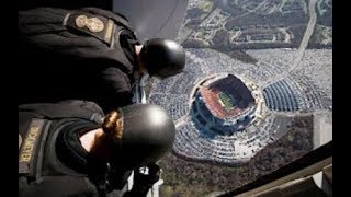 Navy Seals Insane Parachute Jump Into Football Sta