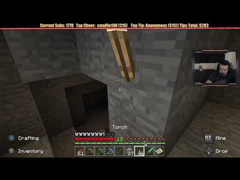 Minecraft "Chill Stream" Jan. 5, 2019 pt3 - Mining For Iron and Some BAD LUCK!