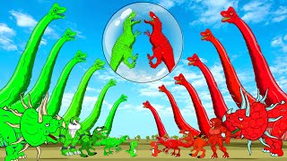 Microraptor Dinosaur Capsule- Red Dinosaur vs Green Dinosaur| Dino King: Journey to Fire Mountain