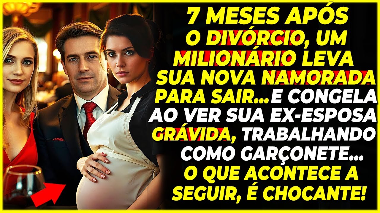 🔴MILIONÁRIO LEVA NAMORADA PRA SAIR, MAS CONGELA AO VER EX-ESPOSA GRÁVIDA TRABALHANDO COMO GARÇONETE!