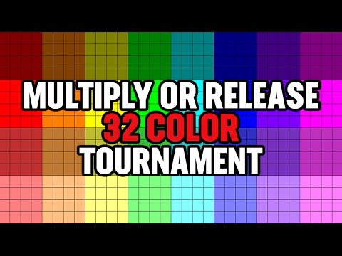 Multiply or Release - 32 Color Tournament  - Algodoo Marble Race