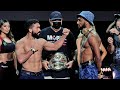 AJ MCKEE STARES DOWN PATRICIO PITBULL IN TENSE WEIGH IN FACE OFF | FULL WEIGH IN VIDEO