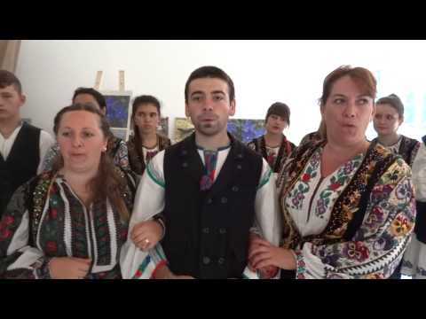 Grup de cantareti la solz, din Arefu, Arges