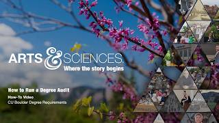 How to Run a Degree Audit - CU Boulder