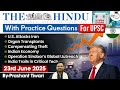 The Hindu Analysis 23rd June 2025 The Hindu News Paper Today With Practice Questions