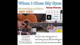 When I Close My Eyes - Kenny Chesney guitar chords w/ lyrics &amp; strumming tutorial