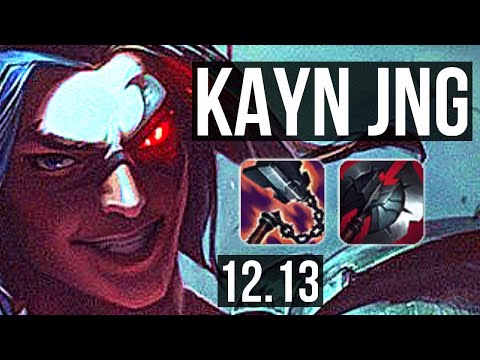KAYN vs NIDALEE (JNG) | 7/0/7, 2.4M mastery, 1500+ games, Godlike | KR Diamond | 12.13