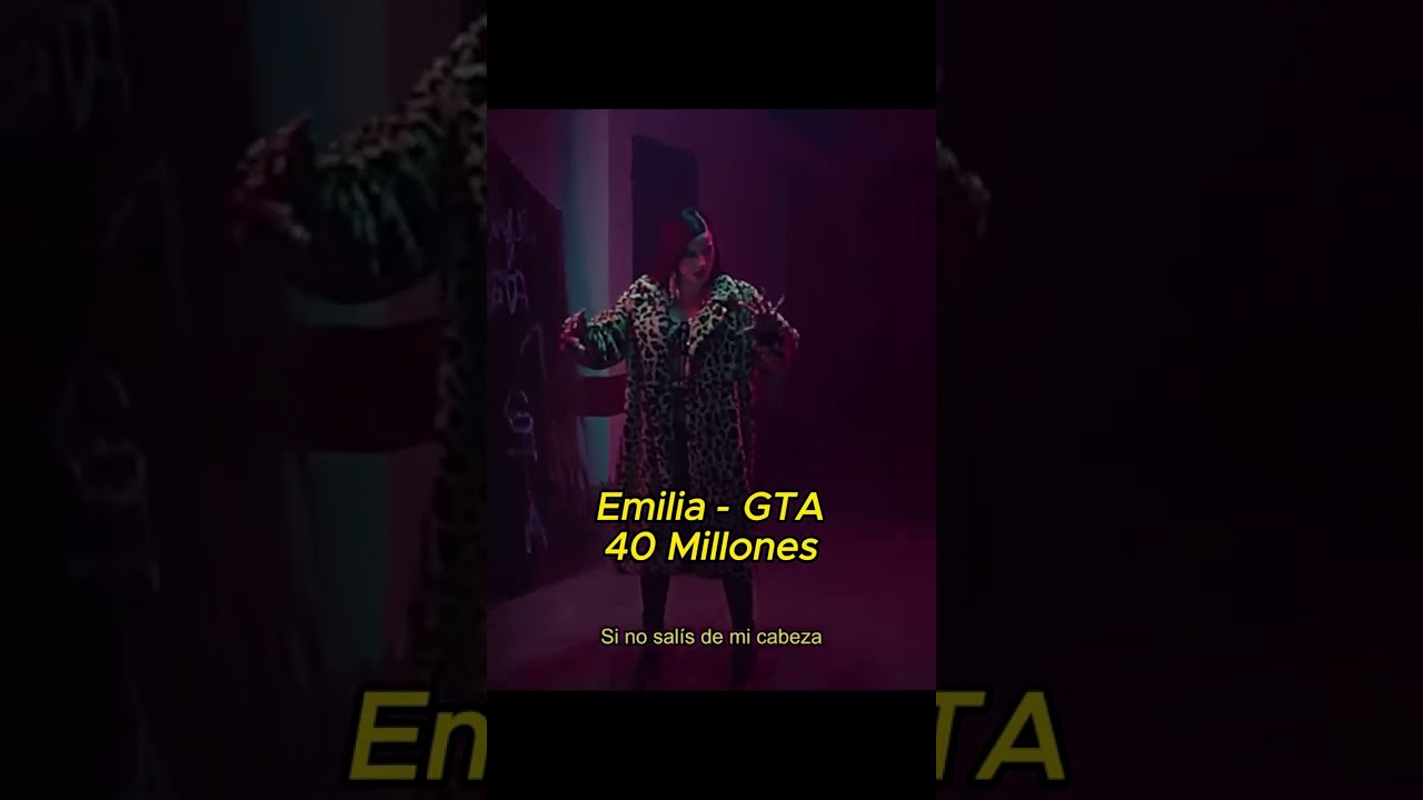 TOP 10 CANCIONES MAS ESCUCHADAS DE EMILIA 💞 EN YT  #emiliamernes #emilia #top10 #argentina