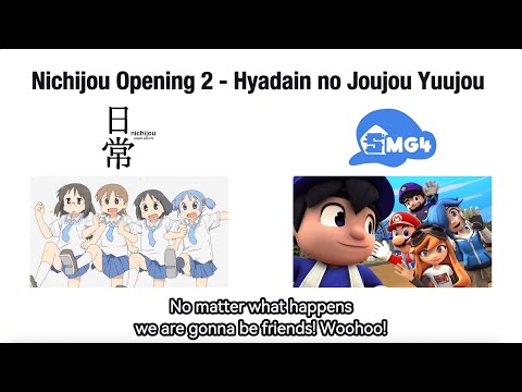 Nichijou Opening 2 - SMG4 Parody Comparison